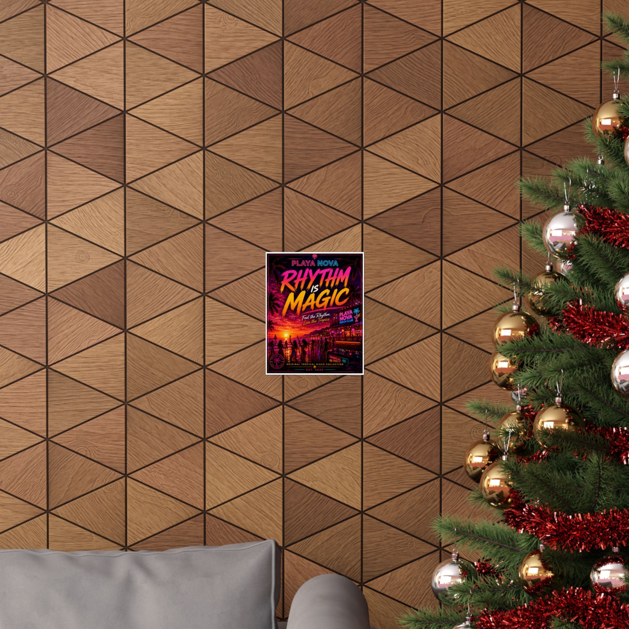 Vertical Poster - "Rhythm Is Magic" Tropical Beach Party Matte Print