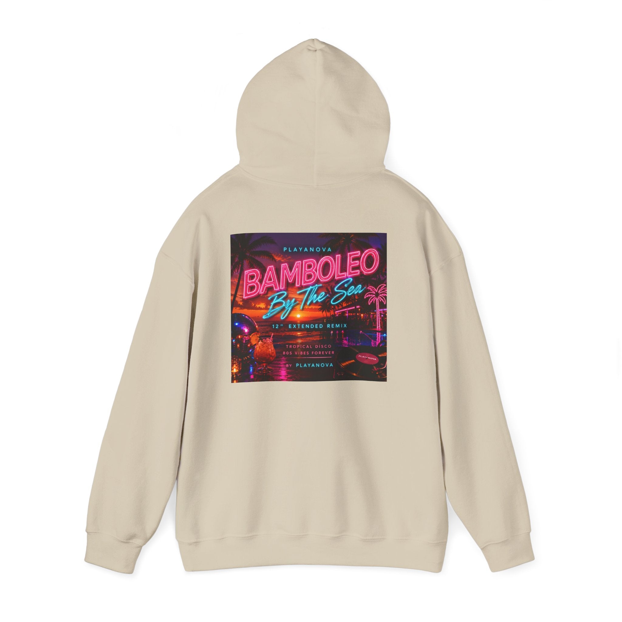 Bamboleo By The Sea Hoodie — Retro Neon Beach Party Sweatshirt
