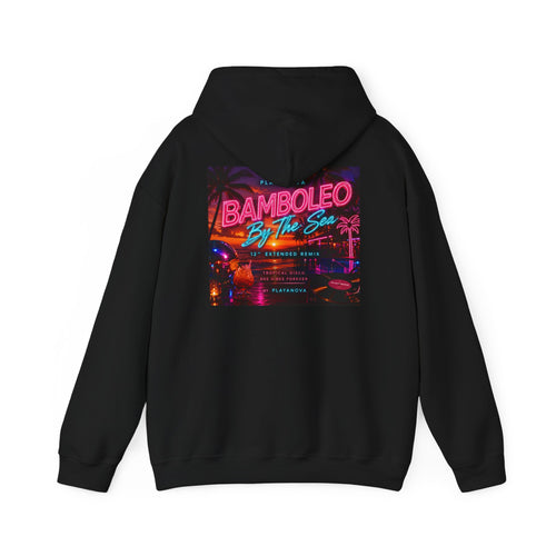 Bamboleo By The Sea Hoodie — Retro Neon Beach Party Sweatshirt