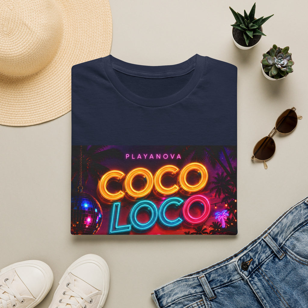 Coco Loco Neon Graphic T‑Shirt — Retro Tropical Party Tee