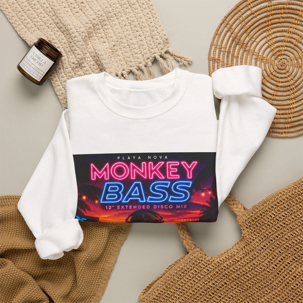 Monkey Bass Retro Neon Crewneck Sweatshirt