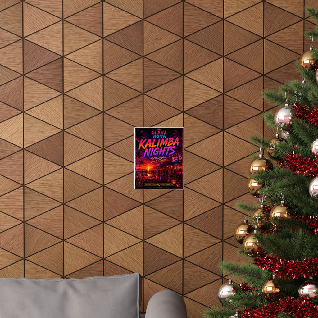 Kalimba Nights Poster — Playa Nova Tropical Beach Club Matte Vertical Print