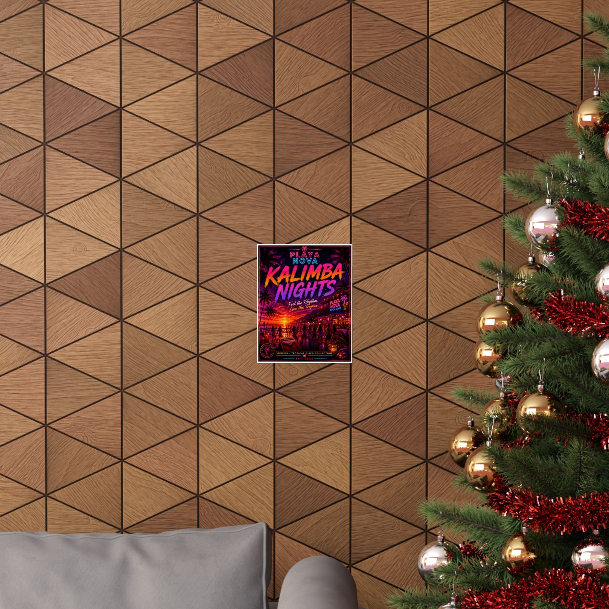 Kalimba Nights Poster — Playa Nova Tropical Beach Club Matte Vertical Print
