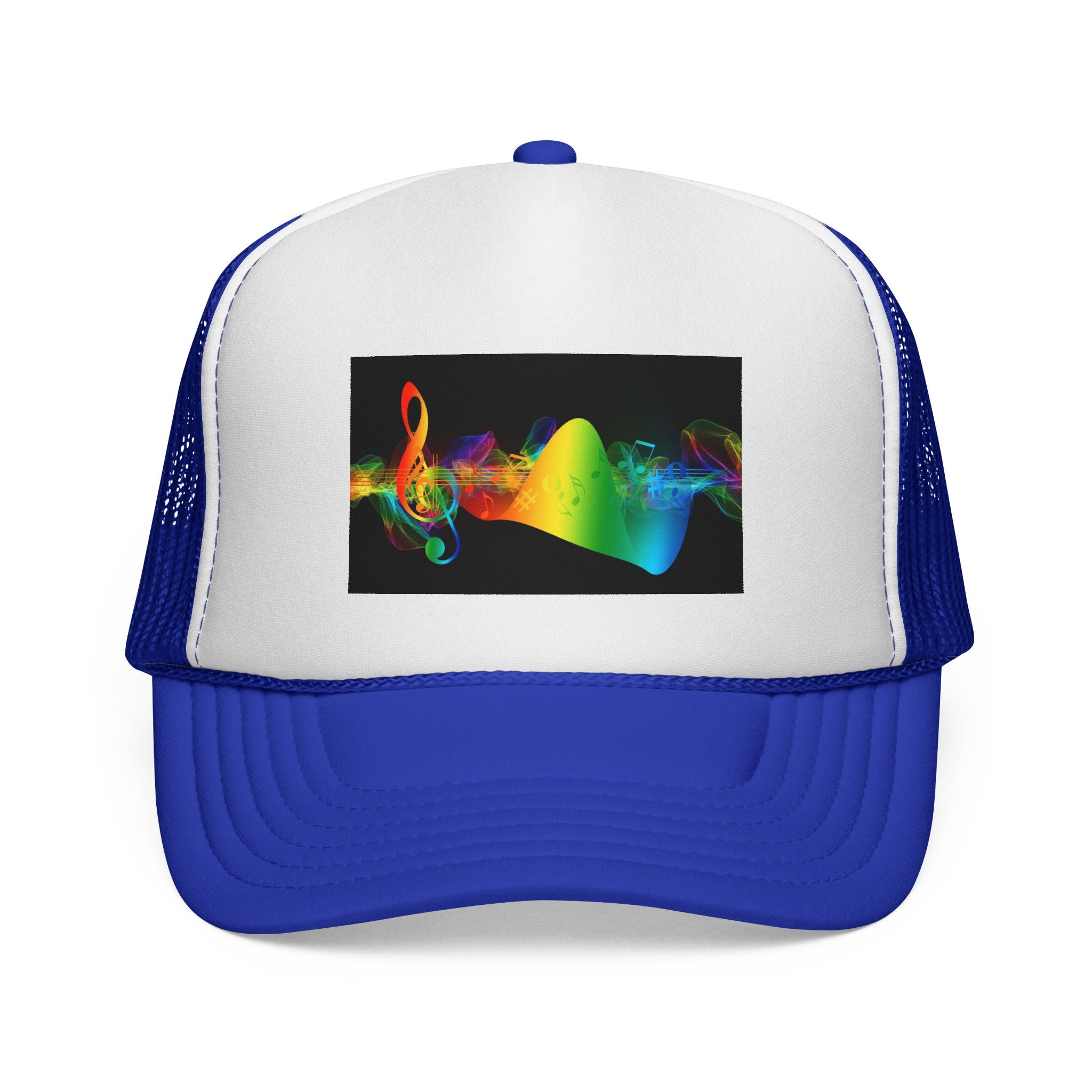 Rainbow Music Wave Trucker Cap