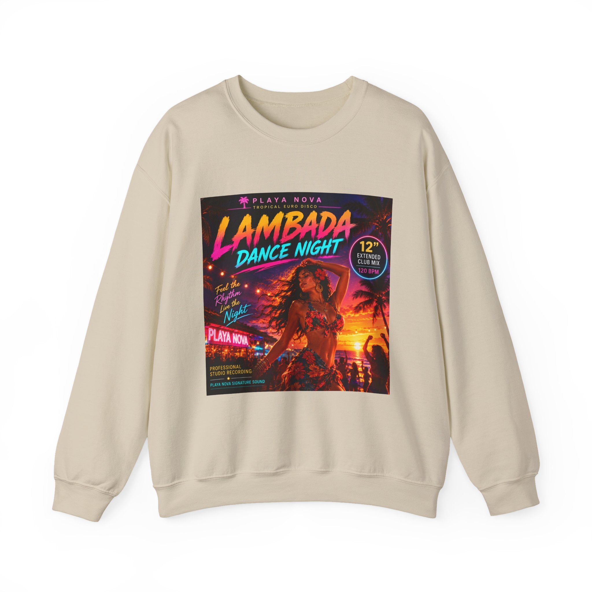 Lambada Dance Night Crewneck Sweatshirt – Retro Tropical Party Graphic