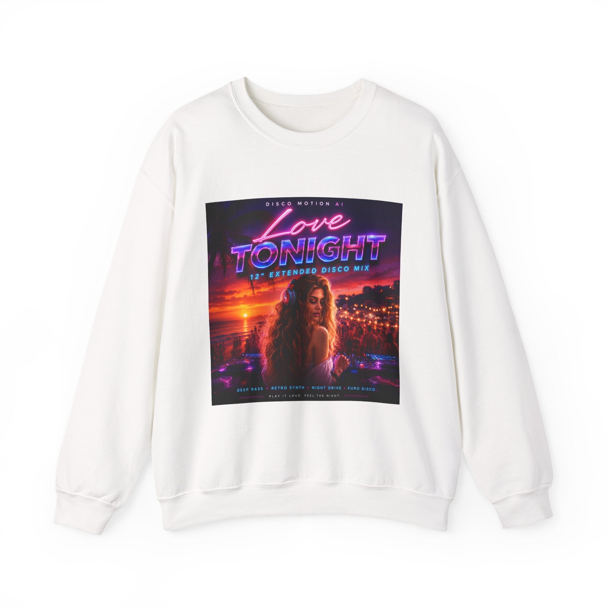"Love Tonight" Neon City Graphic Crewneck Sweatshirt